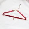 Demi-season red accessory, necklace, sweater, short chain for key bag , Japanese and Korean