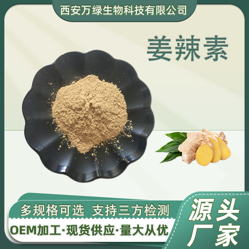 姜辣素5% 10% 水溶性姜辣素粉 生姜提取物 生姜酚 食品级原料1kg