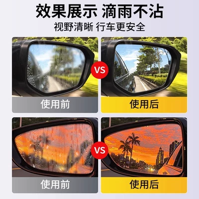 Automotive glass defogging agent, for S1 rearview mirrors, effectively prevents