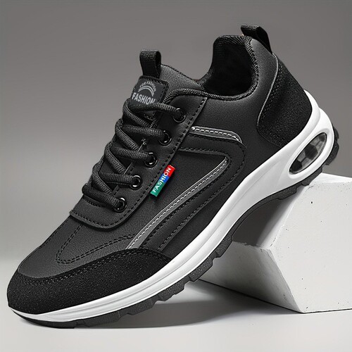 New men's large size autumn shoes, casual sports running travel shoes with anti-slip, wear-resistant air cushion.