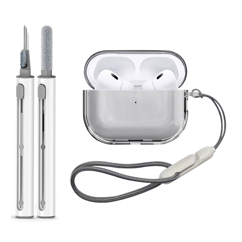 适用苹果AirPods Pro3透明TPU耳机保护壳 透明airpodspro3耳机壳|undefined