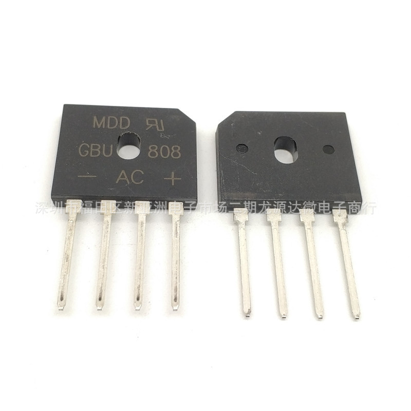 GBU808 扁桥 8A800V 整流桥堆 DIP-4 全新 GBU810 液晶电视用