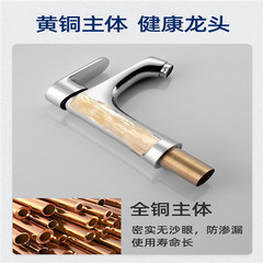 Face wash basin water faucet full copper bathroom water faucet cold and hot two-in-one swivel head basin sink faucet
