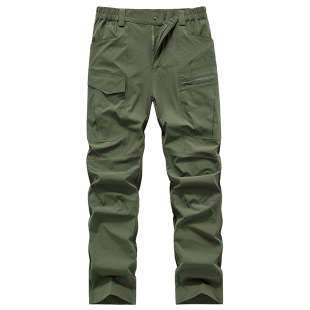 Summer Stretch Tactical Pants Men's Sports Outdoor Fashion Casual Pants New Cargo Pants Multi-Pocket Quick-Drying Pants Long Pants