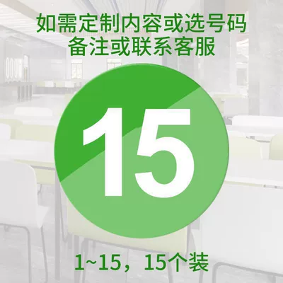 Warning sign – Acrylic number plates for dining - 88cm-diameter-8cm-green-with-white-text-1-15-pack-of-15