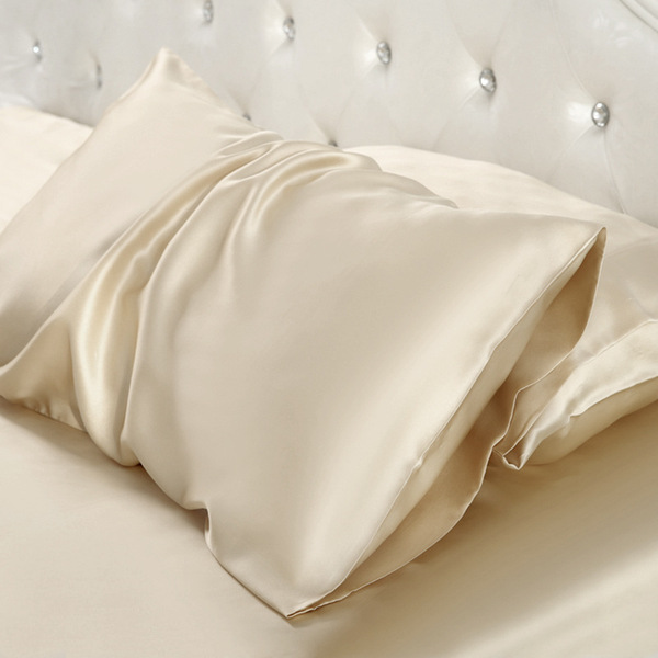 Double-sided silk solid color breathable pillowcase