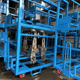 Fujian Metal Material Rack Factory Logistics Cage Car Storage Car Auto Parts Protection Turnover Iron Rack Drawing