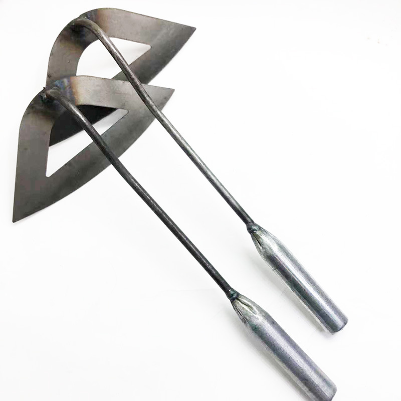 Herramientas de hardware al por mayor mango de hierro hierba azada media luna arco hueco pequeña azada hogar jardín escarda semicírculo pequeña azada