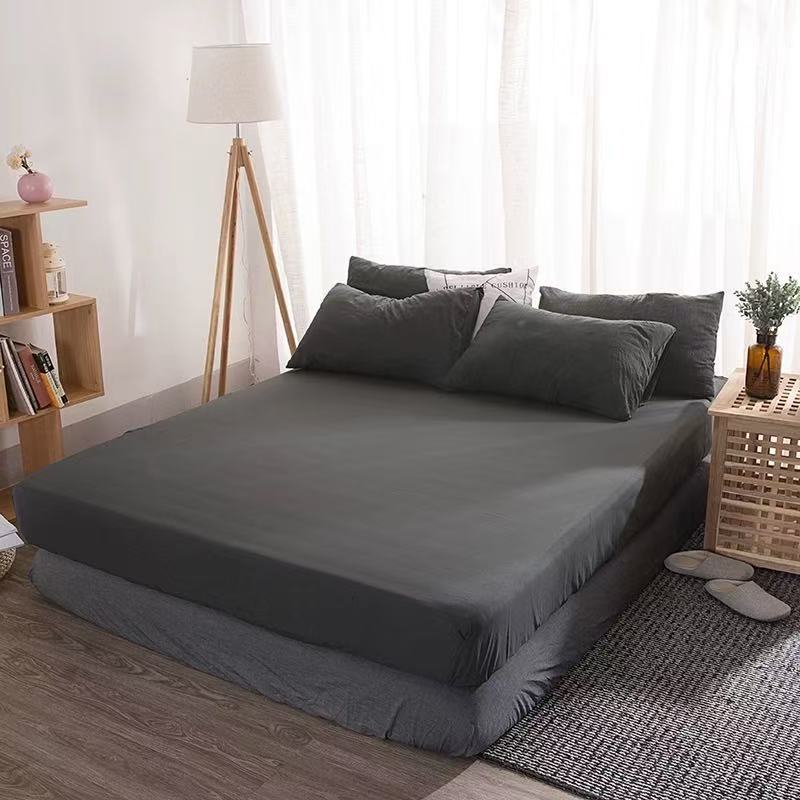 Water Wash Cotton Sanding Bed Cover Single Mattress Protective Cover Simmons Bed Cover Dust Cover 1.8 m Bed 1.5 m Bed