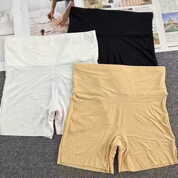 1520 # cintura alta hielo abdominal pantalones de seguridad para mujeres desnudas para usar pantalones de seguro de ángulo plano de verano