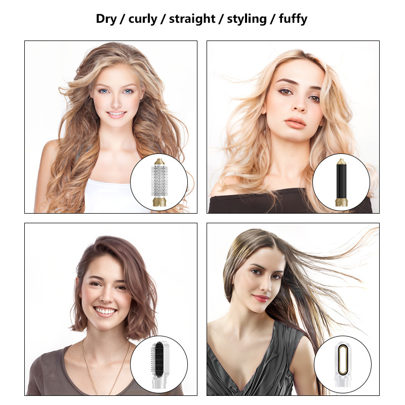 Hot hair comb五合一热风櫛ドライヤーカールバー巻きストレート両用高速自動カールバー|undefined