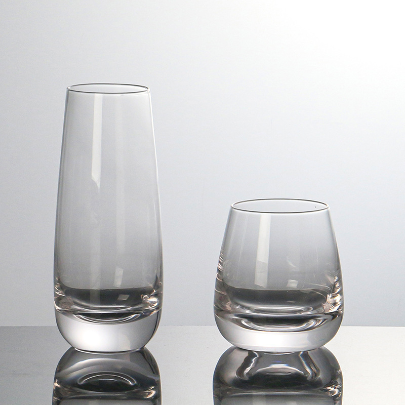 Vaso mojito de cristal Vaso de cóctel Vaso de cerveza de whisky Vaso de vidrio de jugo Vaso de fondo grueso exclusivo de bar