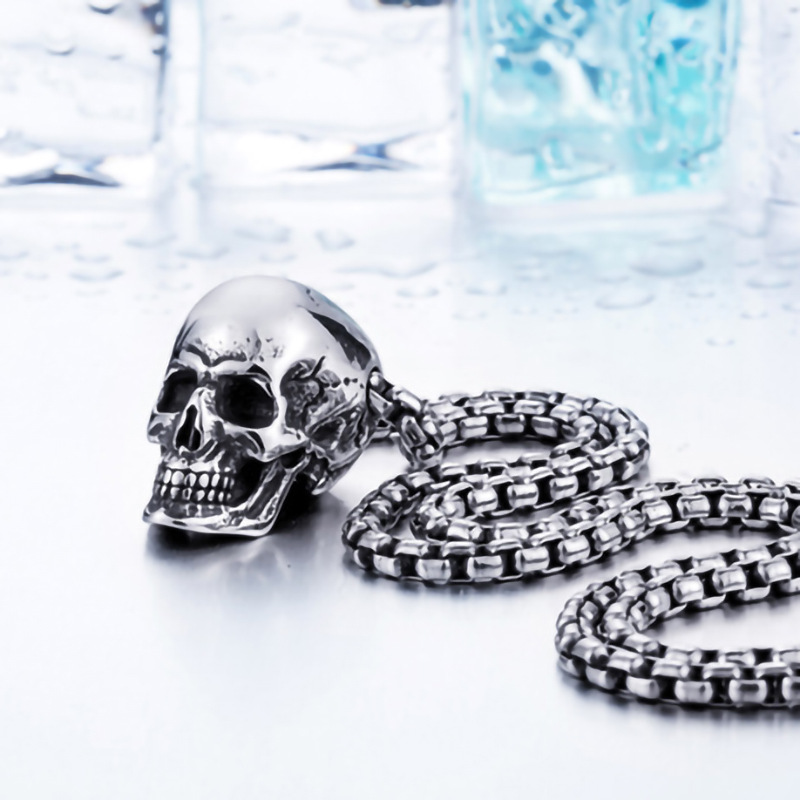 Pendant Necklace Classification Fashion Skull Titanium Steel Plating Halloween Unisex Pendant Necklace