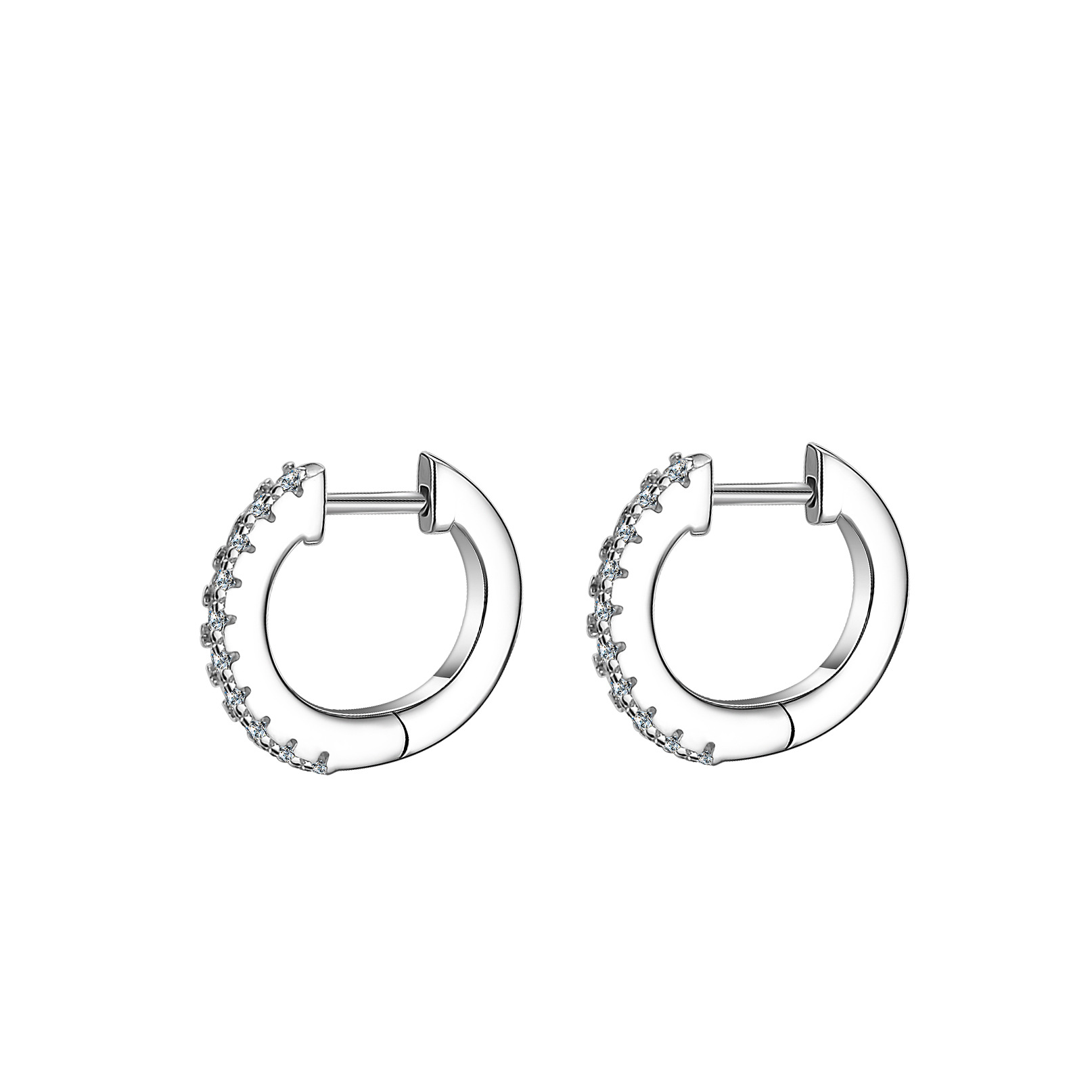 Earrings Classification 1 Pair 925 Sterling Silver Moissanite Solid Color Earrings