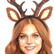 工厂可爱鹿角发箍女洗脸发带头饰简约网红圣诞头箍发捆发卡女欧美