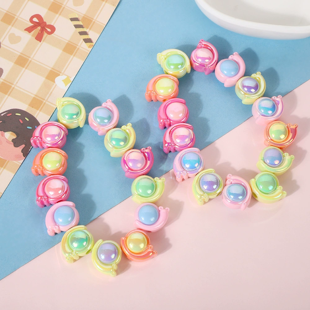 Акриловый двуцветный мультяшный бусин bracelet, улитки, бусины, мобильный телефон, аксессуар с аксессуарами, ручная работа