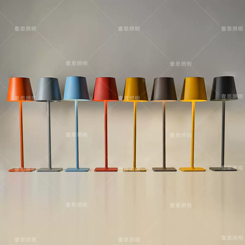 铁材高脚台灯餐厅户外充电台灯Poldina亚马逊USB触摸三色光亚马逊