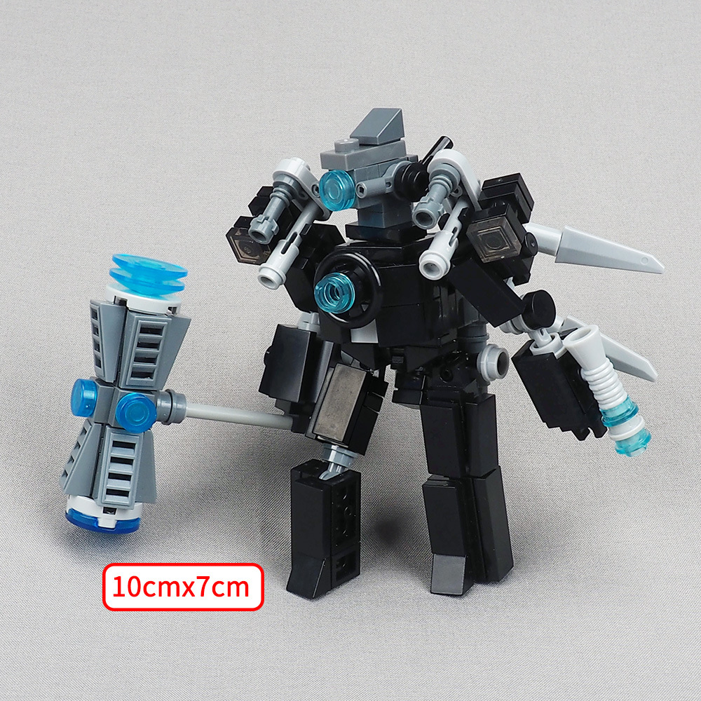 RAYTHEON MECHA 빌딩 블록 화장실 다중 전쟁 장면 장비 모델 작은 입자 조립 장난감
