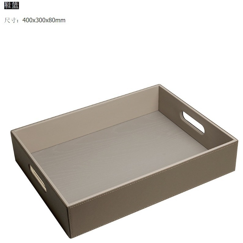 Hotel cinco estrellas cuero guía de servicio de impresión de logotipo caja de toallas bandeja cubierta de control remoto papelera de papelera