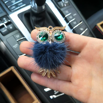 outlet car decoration clip — Car Perfume Aromatherapy - navy-blue-fur-ball-owl