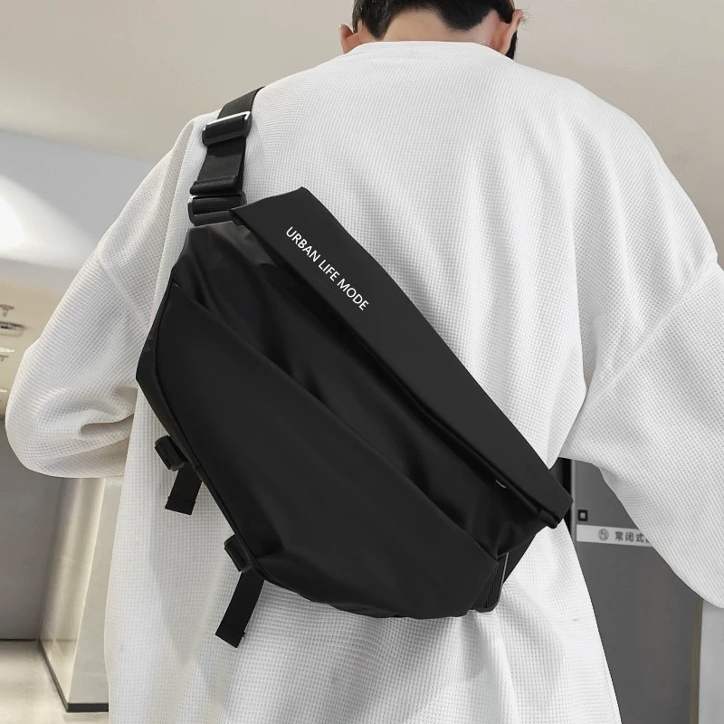 Ёмкая сумка через плечо для плеча, chest bag, ремень сумки на полусезон, мужской рюкзак, сумка для путешествий на велосипеде, belt bag, мужской стиль