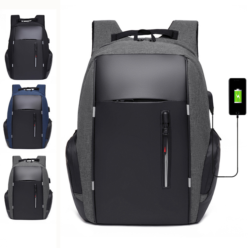 Men's Computer Backpack Business Casual Large-Capacity Computer Bag Water-Repellent Business Trip Short-Distance Travel Backpack