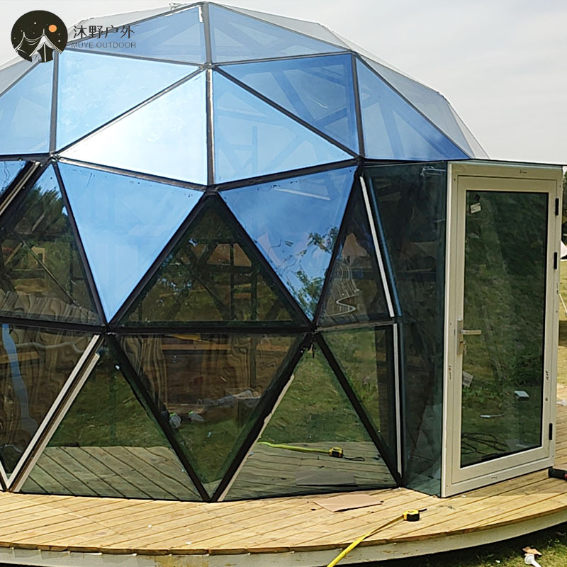 Muye acampar al aire libre de cristal estrellado cielo bola carpa Hotel Gran camping de vidrio esférico tienda de hotel Habitación de cielo estrellado
