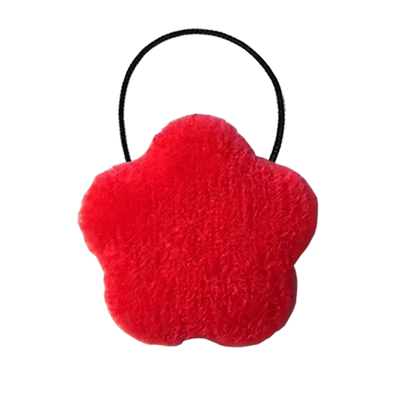 Шарик для волос с красным цветком сливы