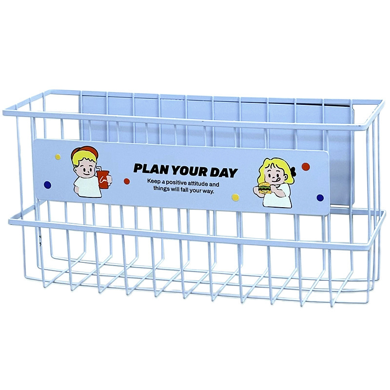 Lazy School 高品質冷蔵庫磁気収納ラック壁掛け強力収納バスケットプラスチックラップキッチンペーパー収納バスケット|undefined