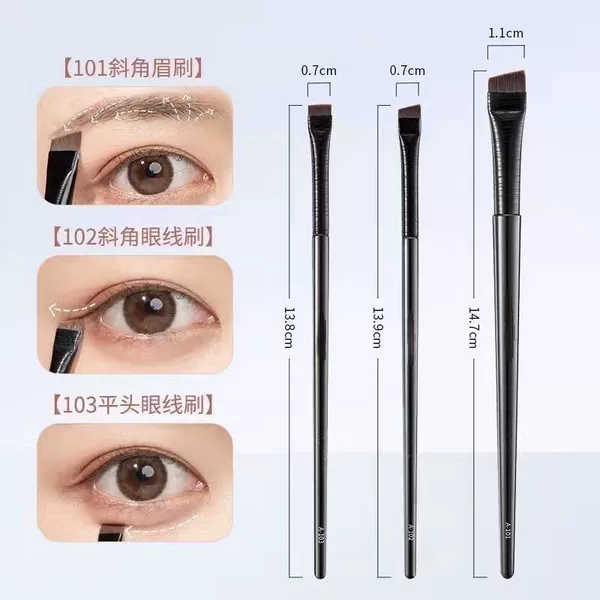 Manufacturer's In-Stock Wang Feifei's Same Eyebrow Brush Blade 101102 Makeup Brush Oblique Eyeliner Brush Lip Brush Outline Eyeliner
