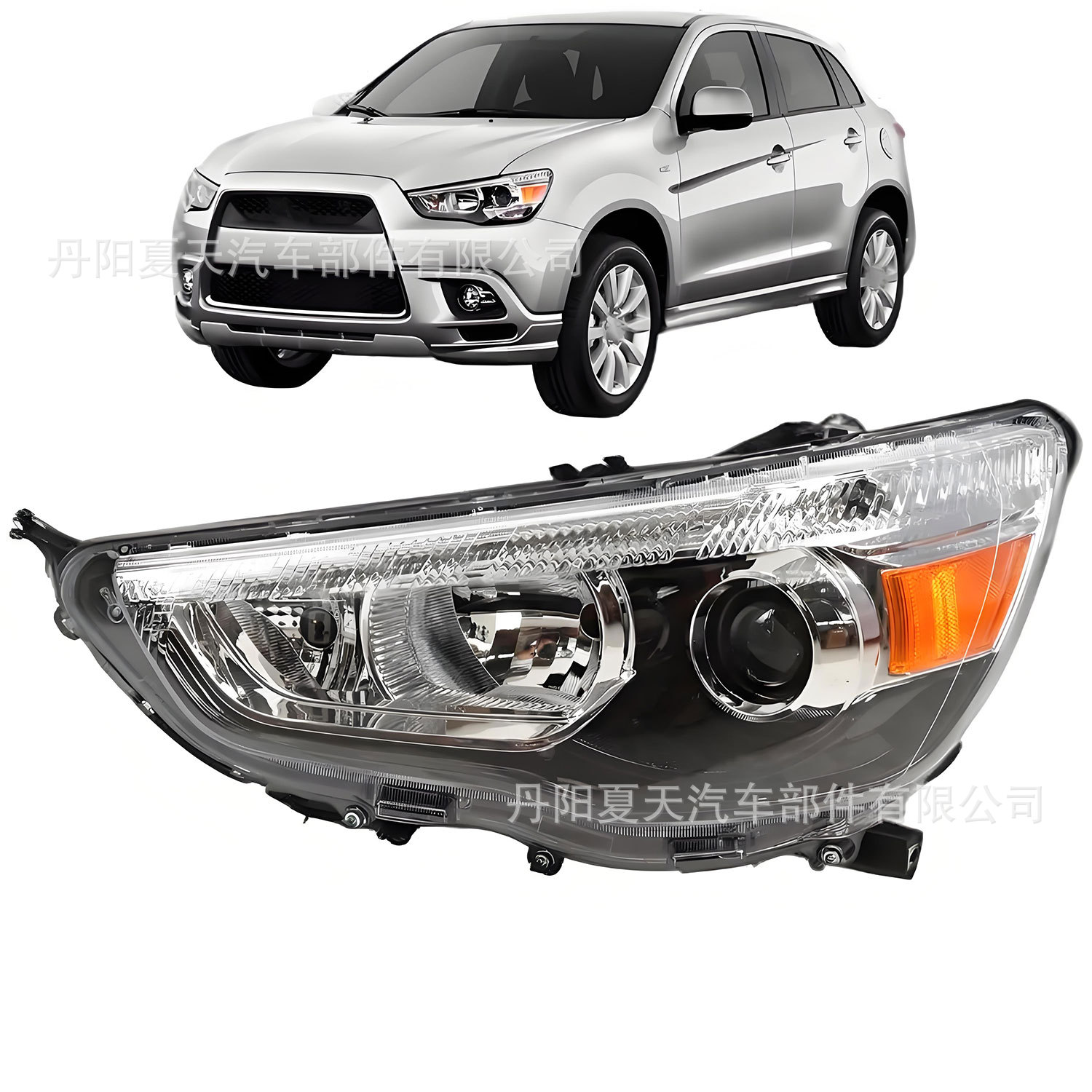 Adecuado para el modelo 2011-2019 Mitsubishi Outlander Jinxuan ASX faros faros iluminación delantera baja con fondo negro