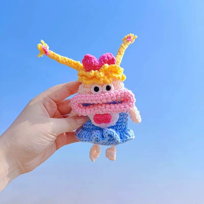 Static Rod/Key Bag – Bag Pull-out Electric Car Key - hand-knitted-girl-with-bow-braid-universal-99-car-key-full-protection