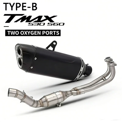 Suitable for 2018-2025 TMAX530 exhaust Exhaust pipe - b-black