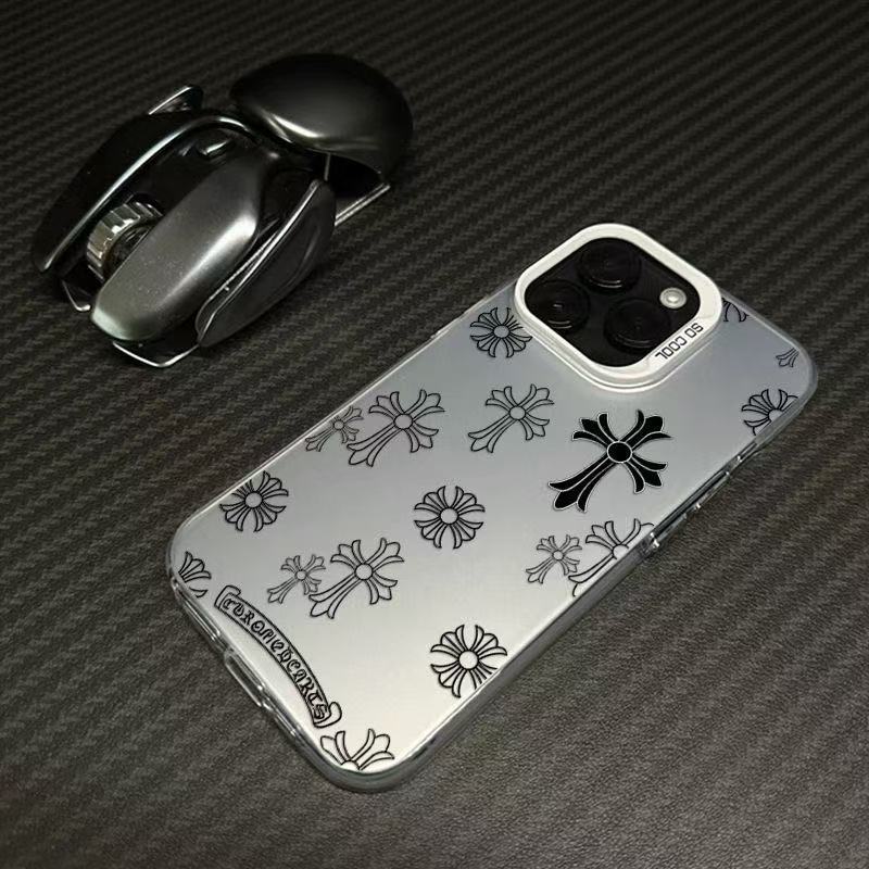 フルスクリーンの十字架柄、Apple 17 Pro Max用スマホケース、個性的で元気なケース、iPhone 16/15/14、欧米風|undefined