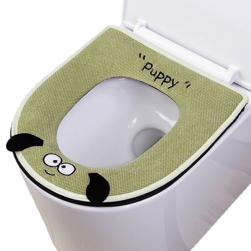 厚みのある四季便座クッション家庭用トイレクッションカバージッパートイレカバートイレクッション浴室洗える|undefined