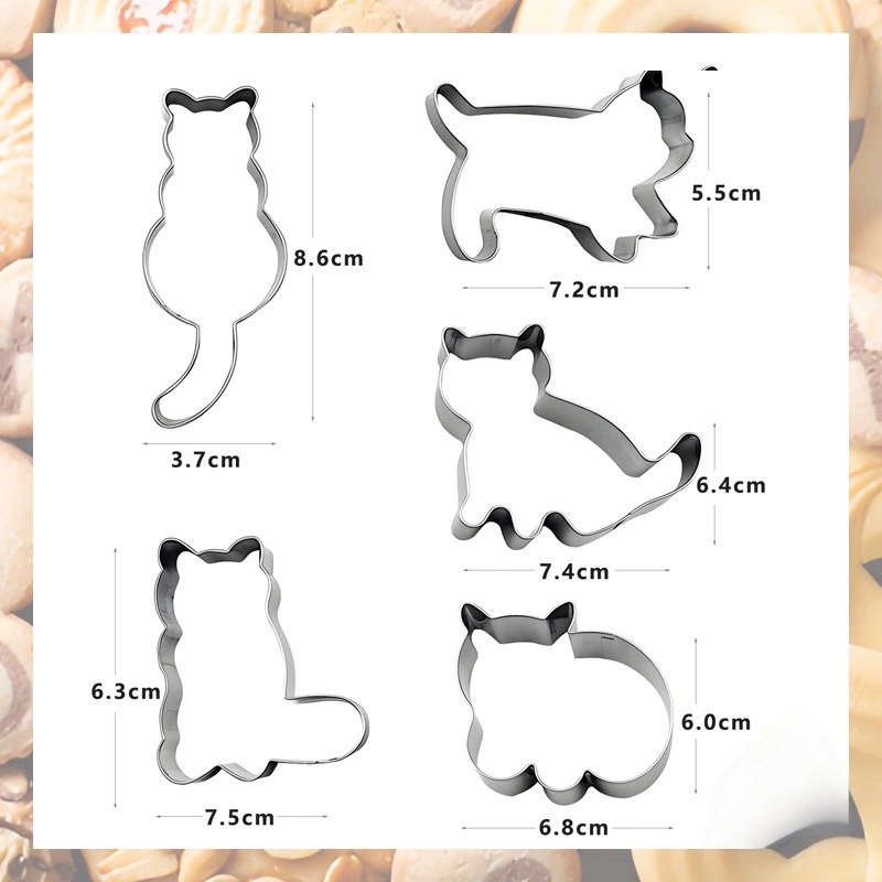 Компактная форма из нержавеющей стали, мастика (фондант), котёнок, котик, DIY