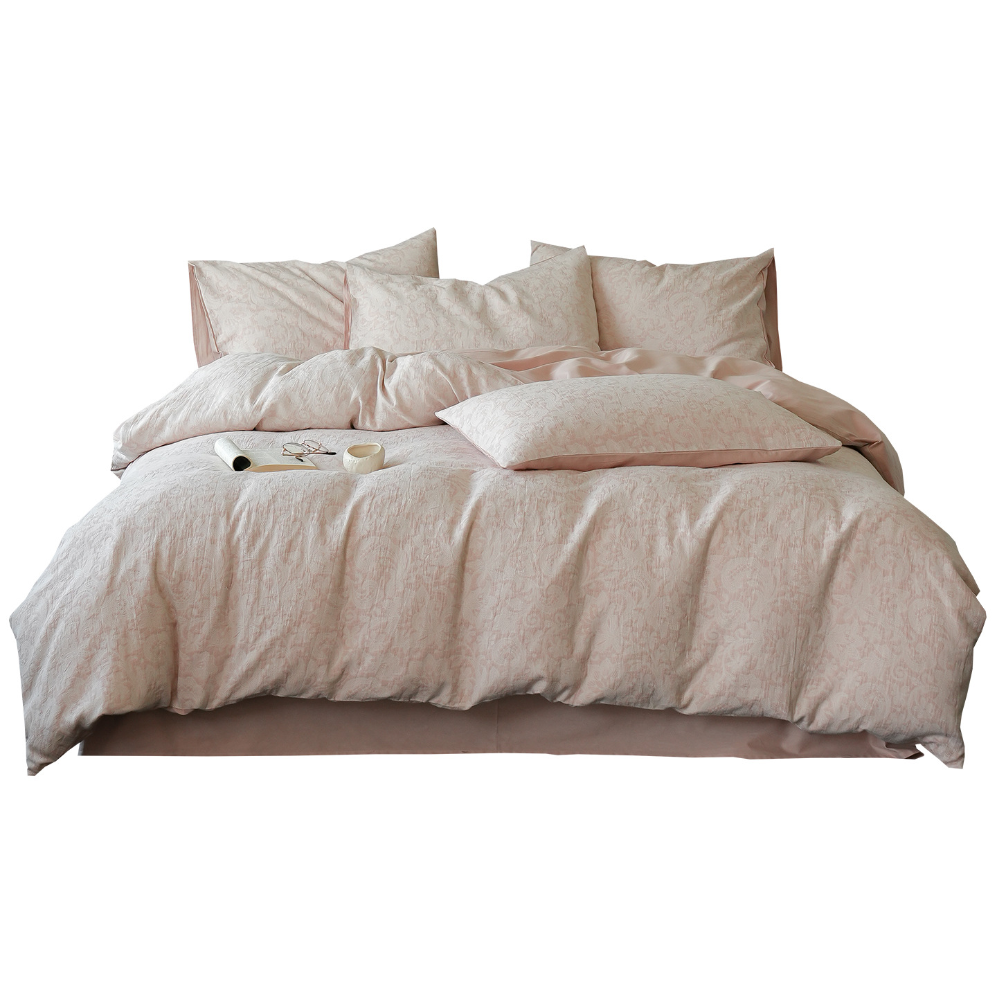 Cama de tres capas de hilo de algodón de cuatro piezas 2025 nueva ropa de cama de lujo ligera cubierta de sábanas de cama de tres piezas