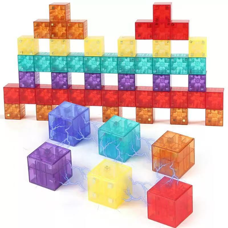 透明 2 センチメートル磁気キューブビルディングブロックデジタルセンスキューブ磁気キューブ幾何学的三次元グラフィックス組み立ておもちゃ|undefined