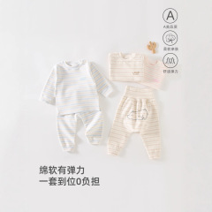 儿童家居服2025秋冬新款婴幼儿a类纯棉亲肤套装宝宝休闲保暖衣服