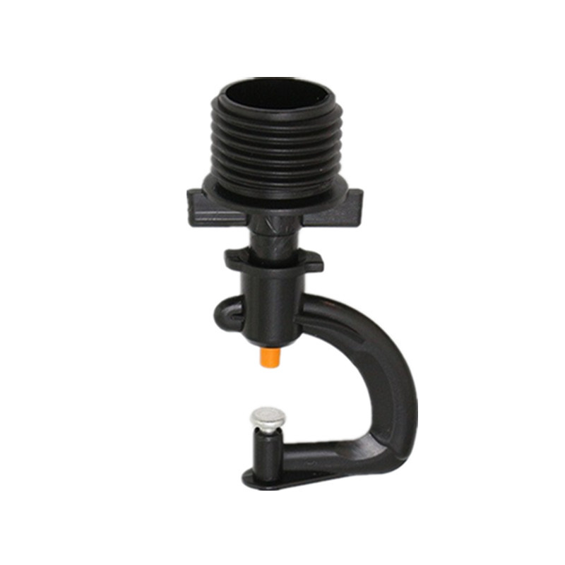 Cabezal de aluminio de riego atomizado al por mayor, microaspersores tipo G atomizado, césped verde, inserción de 360 grados, suspensión invertida, eliminación de polvo