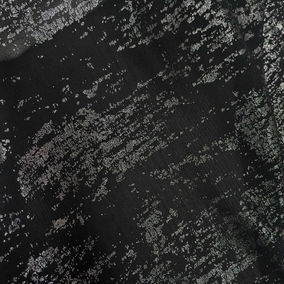 复合丝雪纺烫银烫金