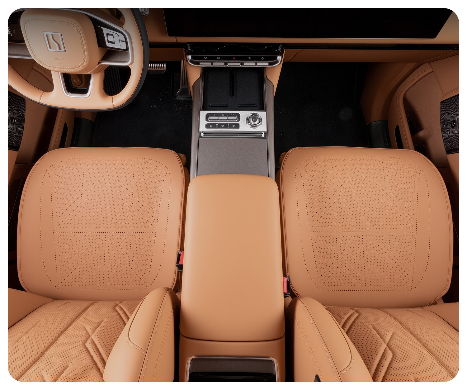 Suitable for Zeekr 9X seat cushion, breathable car seat cover, silicone original car texture seat pad, interior car decoration accessories