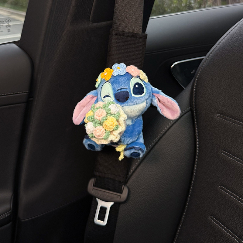 Genuine Stitch Car Seat Belt Shoulder Cover Car Safety Belt Decorative Anti-Wear Clothing for a Couple High-End