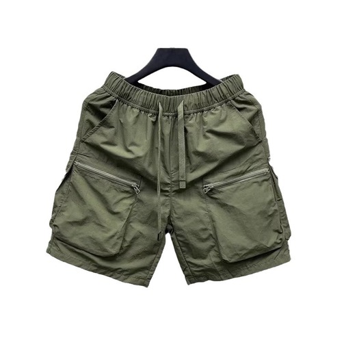 Spring and Summer Hong Kong-style Cargo Shorts for Men: Straight-Leg, Streetwear Brand, Hip-Hop Inspired, Loose-Fit, Comfortable, Casual, and Mid-Length Sports Shorts