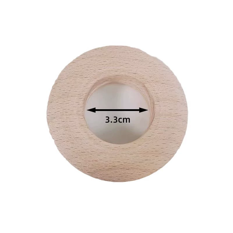 Spot solid wood ring wooden ring wooden suspension natural solid wood baby grabs wooden grinding teeth wood rings curtain ring