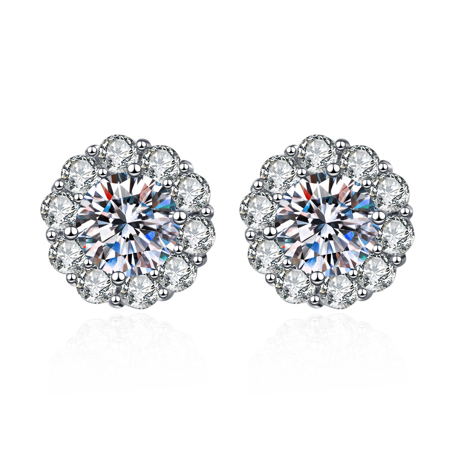 E63 sunflower stud earrings [1 carat]