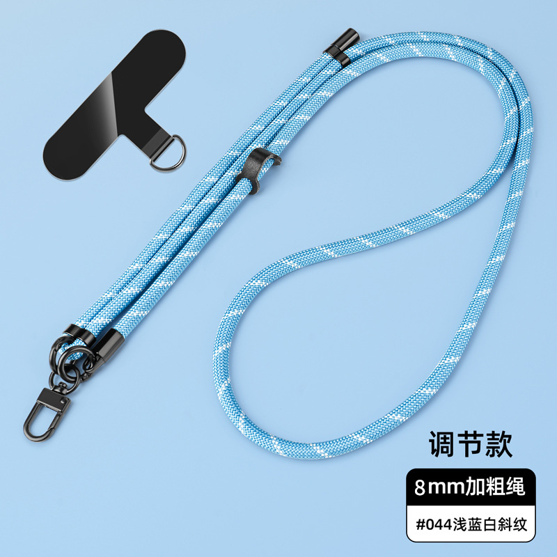 Cordón para teléfono móvil de 8mm, cuello colgante, mensajero, muñeca, eslinga de nailon resistente, cuerda anti-pérdida, longitud ajustable, espalda