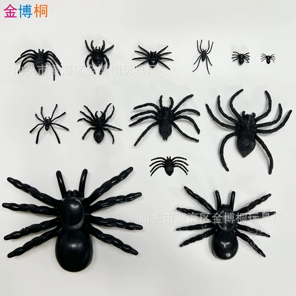 Пластиковый паук Хэллоуин целые игрушки пугающие реквизит симулирует большого паука множественные черные поддельные пауки
