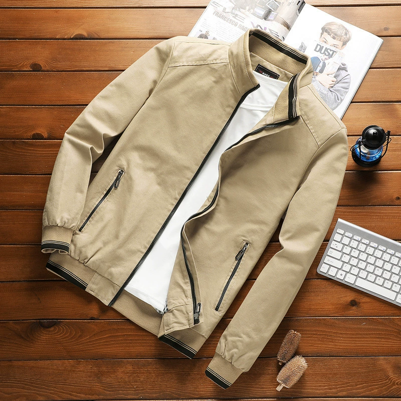 Мужская куртка среднего возраста, Мужская весенняя и осенняя тонкая весенняя Мужская куртка, зрелая и стабильная верхняя одежда, повседневная весенняя одежда, мужская одежда