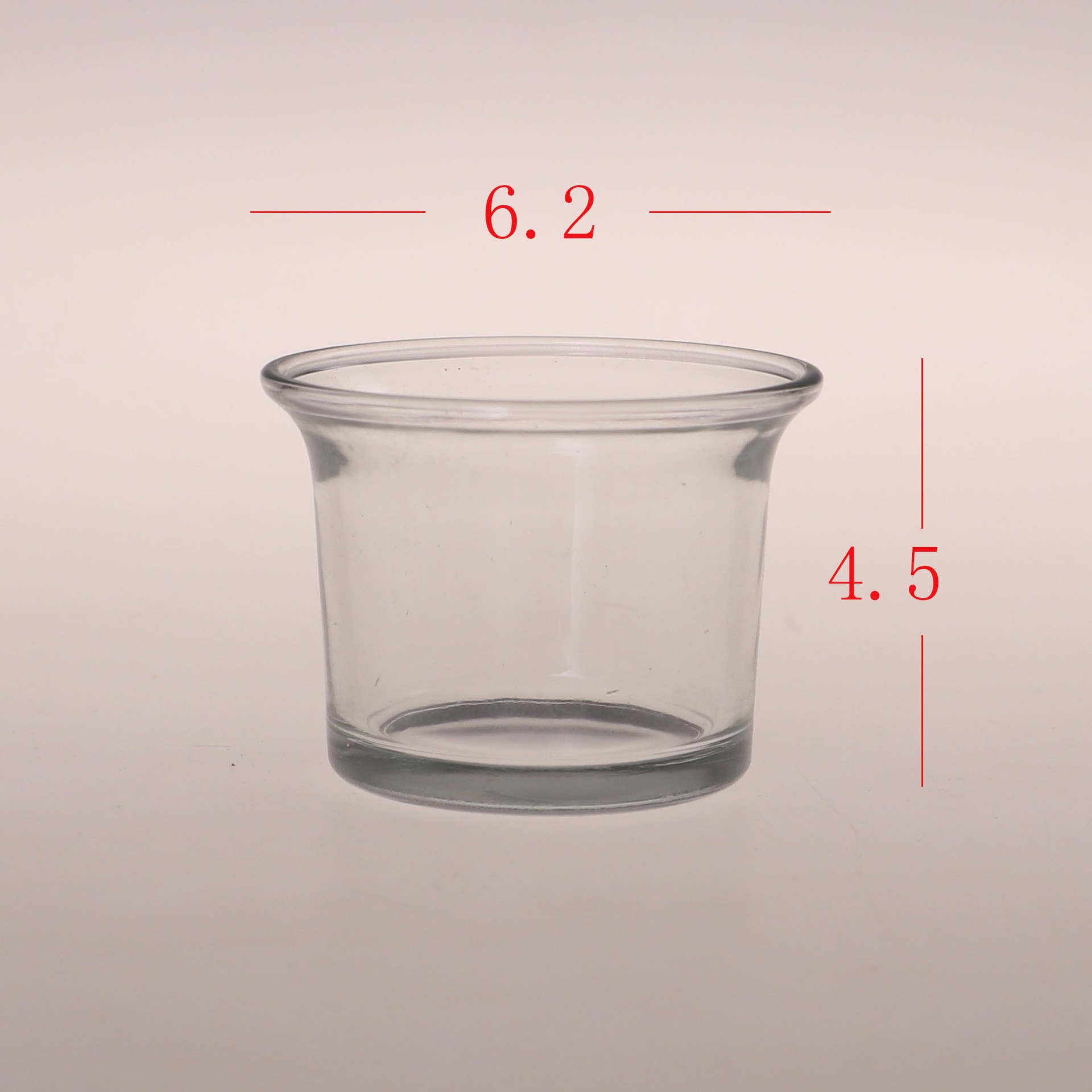厂家直销透明中华烛杯压制玻璃烛台香薰灌蜡彩色华夏玻璃杯
